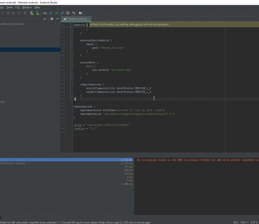 No toolchains found in the NDK toolchains folder for ABI with prefix: mips64el-linux-android