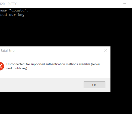 AWS – Disconnected : No supported authentication methods available (server sent :publickey)
