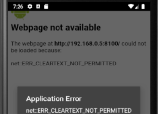 Failed to load resource: net::ERR_CLEARTEXT_NOT_PERMITTED :: IONIC